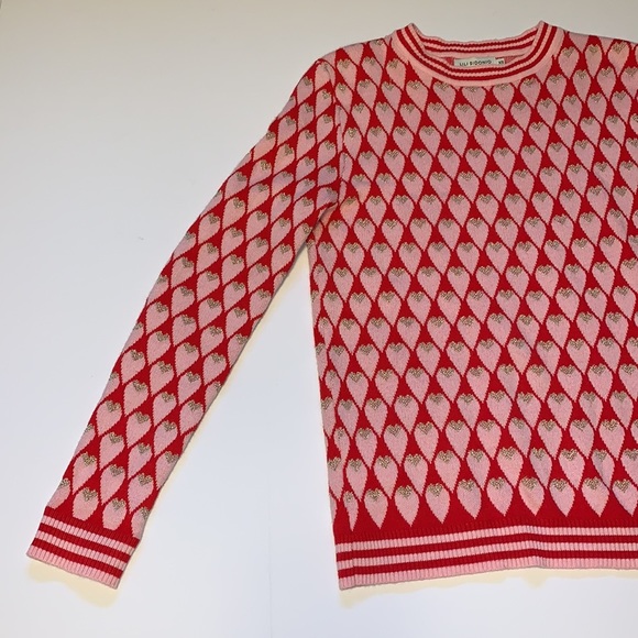 Molly Bracken Lili Sidonio Pink, Red, and Gold Heart Sweater - Women’s XS - Picture 3 of 10